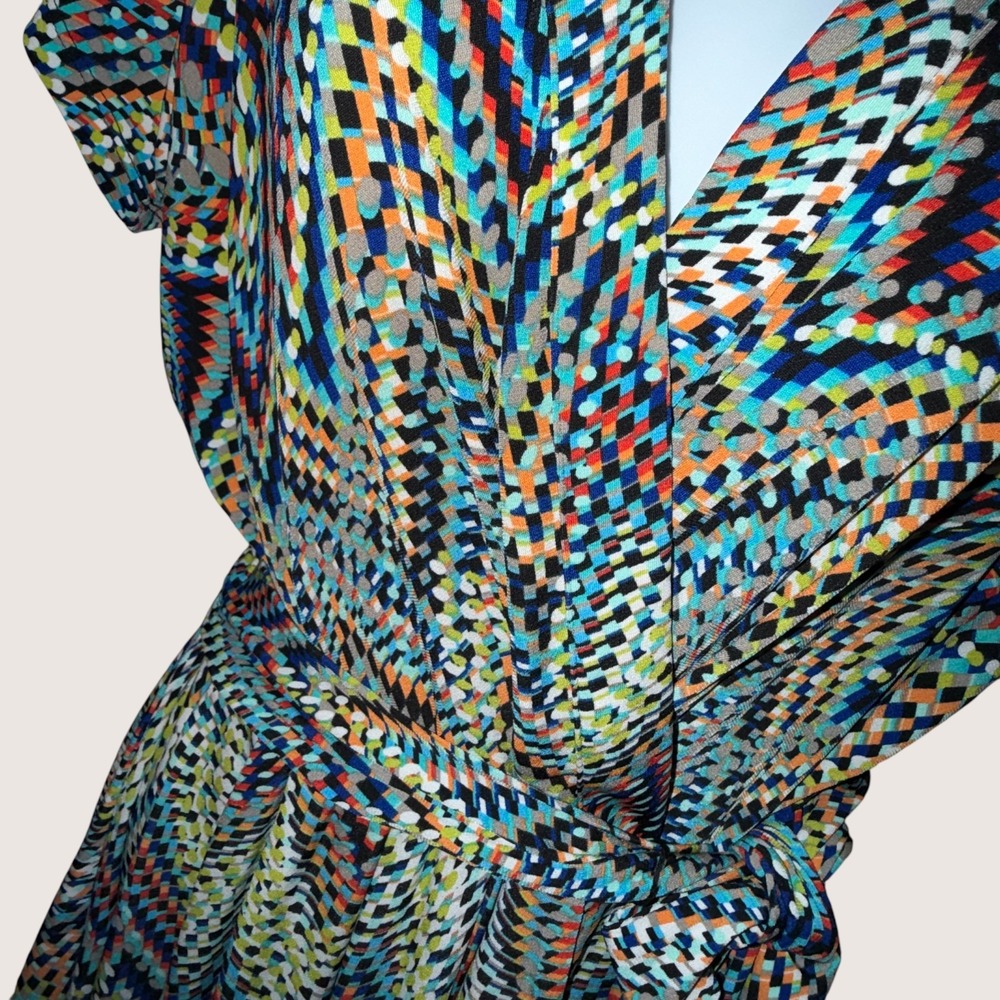 Dr Collection Geometric Multicolor Wrap Style Mid… - image 5